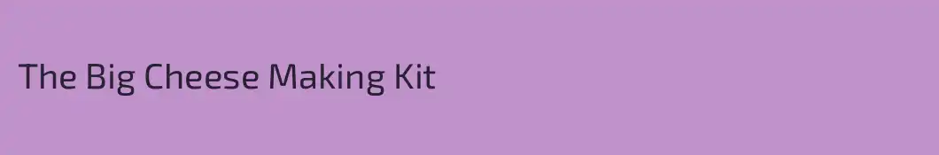 The Big Cheese Making Kit